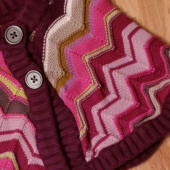 Missoni Purple Zig Zag Sweater Cape - Picture 4 of 6